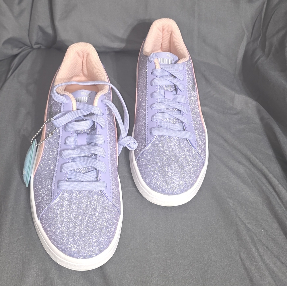 Puma Glitter Sneakers in Lavender and Pink